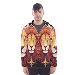 Lion Star Sign Astrology Horoscope Men s Hooded Windbreaker