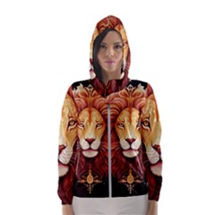 Lion Star Sign Astrology Horoscope Women s Hooded Windbreaker