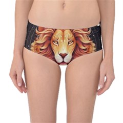 Lion Star Sign Astrology Horoscope Mid-waist Bikini Bottoms by Bangk1t