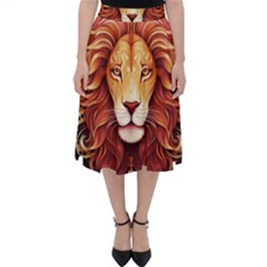 Lion Star Sign Astrology Horoscope Classic Midi Skirt