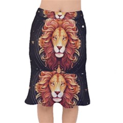 Lion Star Sign Astrology Horoscope Short Mermaid Skirt by Bangk1t