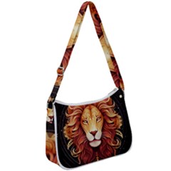 Lion Star Sign Astrology Horoscope Zip Up Shoulder Bag by Bangk1t