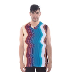 Line Vertical Lines Color Lines Men s Basketball Tank Top