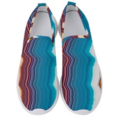 Line Vertical Lines Color Lines Men s Slip On Sneakers