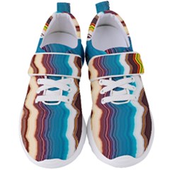 Line Vertical Lines Color Lines Women s Velcro Strap Shoes