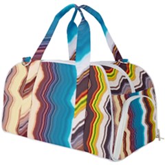 Line Vertical Lines Color Lines Burner Gym Duffel Bag by Bangk1t