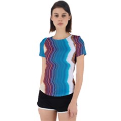 Line Vertical Lines Color Lines Back Cut Out Sport Tee by Bangk1t