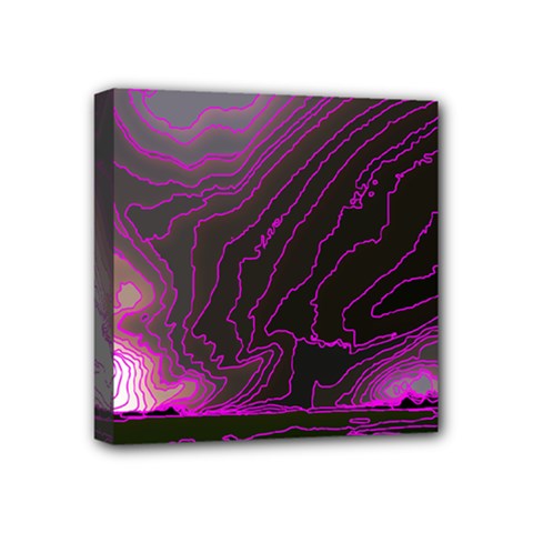 Pink Storm Pink Lightning Mini Canvas 4  X 4  (stretched) by Bangk1t