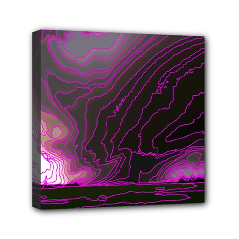 Pink Storm Pink Lightning Mini Canvas 6  X 6  (stretched) by Bangk1t