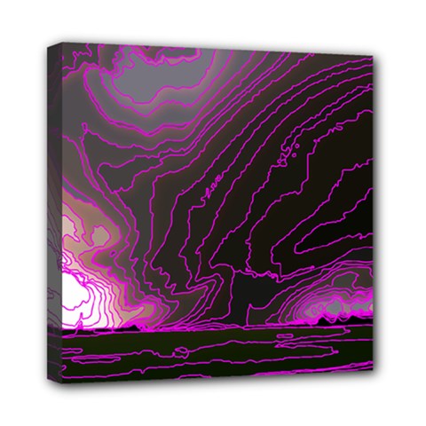 Pink Storm Pink Lightning Mini Canvas 8  X 8  (stretched) by Bangk1t