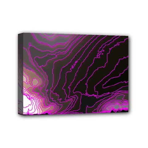 Pink Storm Pink Lightning Mini Canvas 7  X 5  (stretched) by Bangk1t