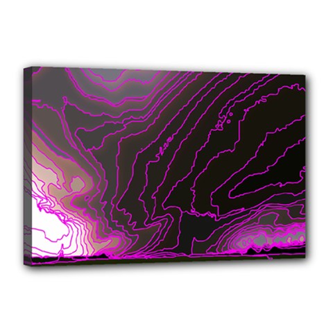 Pink Storm Pink Lightning Canvas 18  X 12  (stretched) by Bangk1t