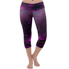 Pink Storm Pink Lightning Capri Yoga Leggings by Bangk1t