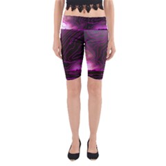 Pink Storm Pink Lightning Yoga Cropped Leggings by Bangk1t