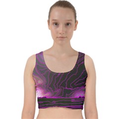 Pink Storm Pink Lightning Velvet Racer Back Crop Top by Bangk1t