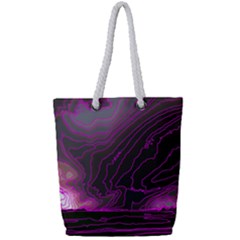 Pink Storm Pink Lightning Full Print Rope Handle Tote (small) by Bangk1t