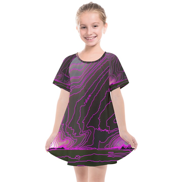 Pink Storm Pink Lightning Kids  Smock Dress