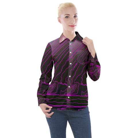 Pink Storm Pink Lightning Women s Long Sleeve Pocket Shirt by Bangk1t