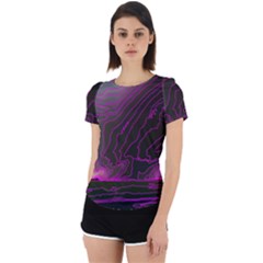 Pink Storm Pink Lightning Back Cut Out Sport Tee by Bangk1t