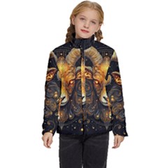 Aries Star Sign Kids  Puffer Bubble Jacket Coat by Bangk1t