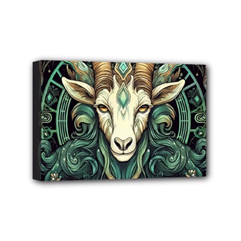 Capricorn Star Sign Mini Canvas 6  X 4  (stretched) by Bangk1t