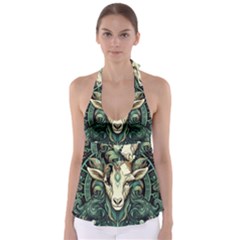 Capricorn Star Sign Babydoll Tankini Top