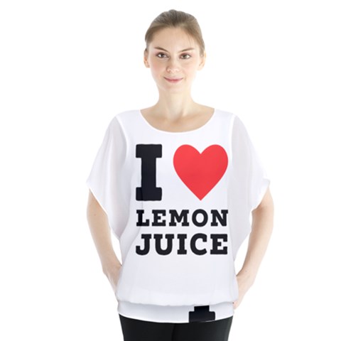 I Love Lemon Juice Batwing Chiffon Blouse by ilovewhateva