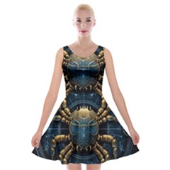 Cancer Star Sign Astrology Velvet Skater Dress