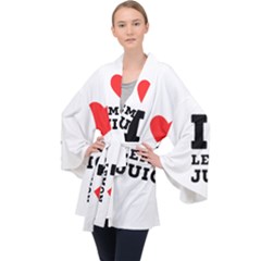 I Love Lemon Juice Long Sleeve Velvet Kimono  by ilovewhateva