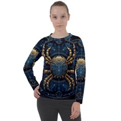 Cancer Star Sign Astrology Women s Long Sleeve Raglan Tee