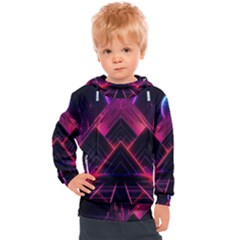 Synthwave City Retrowave Wave Kids  Hooded Pullover by Bangk1t