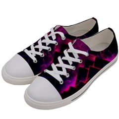 Synthwave City Retrowave Wave Men s Low Top Canvas Sneakers