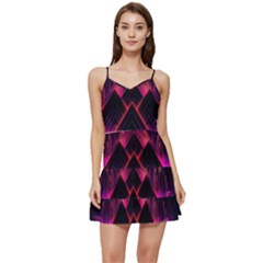 Synthwave City Retrowave Wave Short Frill Dress