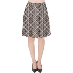 Structure Pattern Texture Hive Velvet High Waist Skirt