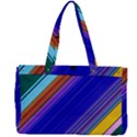 Color Lines Slanting Green Blue Canvas Work Bag View2