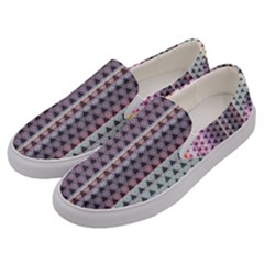 Triangle Stripes Texture Pattern Men s Canvas Slip Ons