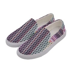 Triangle Stripes Texture Pattern Women s Canvas Slip Ons by Bangk1t