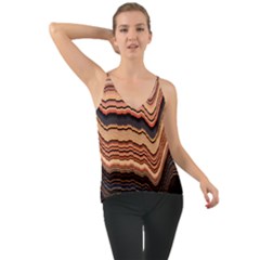 Jagged Pink Amplitude Waves Chiffon Cami by Bangk1t