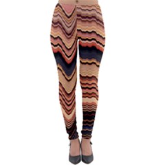 Jagged Pink Amplitude Waves Lightweight Velour Leggings