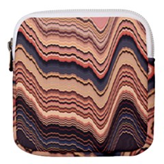 Jagged Pink Amplitude Waves Mini Square Pouch