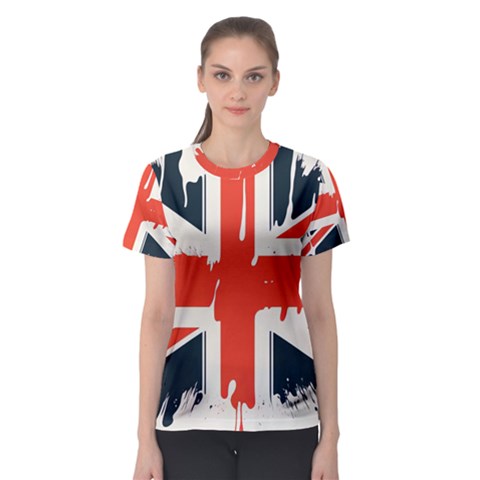 Union Jack England Uk United Kingdom London Women s Sport Mesh Tee by Bangk1t