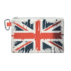 Union Jack England Uk United Kingdom London Canvas Cosmetic Bag (large) by Bangk1t