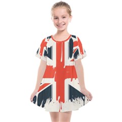 Union Jack England Uk United Kingdom London Kids  Smock Dress by Bangk1t