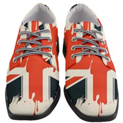 Union Jack England Uk United Kingdom London Women Heeled Oxford Shoes