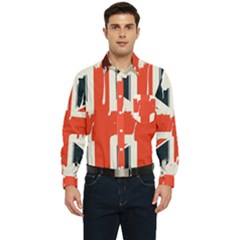 Union Jack England Uk United Kingdom London Men s Long Sleeve Pocket Shirt 