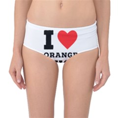 I Love Orange Juice Mid-waist Bikini Bottoms