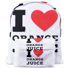 I Love Orange Juice Giant Full Print Backpack by ilovewhateva