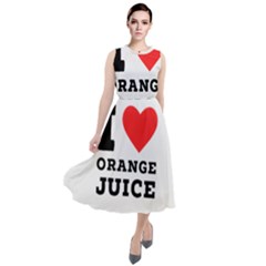 I Love Orange Juice Round Neck Boho Dress by ilovewhateva