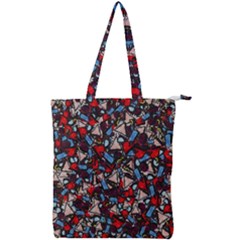 Harmonious Chaos Vibrant Abstract Design Double Zip Up Tote Bag by dflcprintsclothing