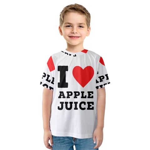 I Love Apple Juice Kids  Sport Mesh Tee by ilovewhateva